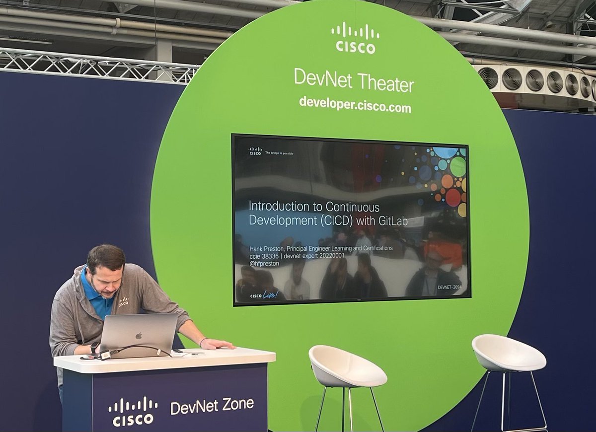The man, the legend … Hank Preston! Can’t get enough DevNet content #CiscoLiveEMEA