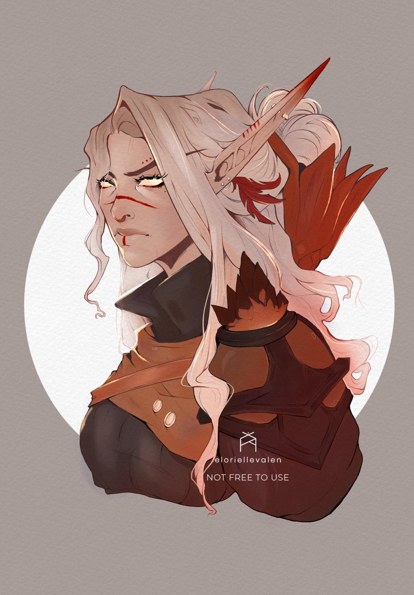 grumpy OC from #WorldofWarcraft 
#Warcraft #bloodelf  #warcraftart  #ArtistOnTwitter