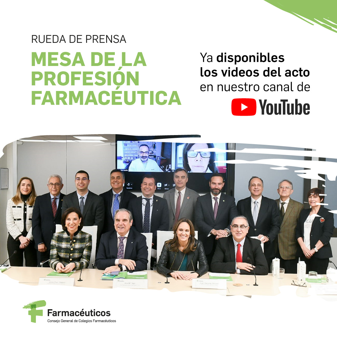 Farmaceuticos_'s tweet photo. Ya disponible en nuestro canal de YouTube!
Rueda de prensa balance de 2 años de la Mesa de la Profesión Farmacéutica.
Más información de la Mesa de la Profesión Farmacéutica➡️https://t.co/7N2PhFH50M
#ProfesiónFarmacéutica https://t.co/IPZXdOT60p