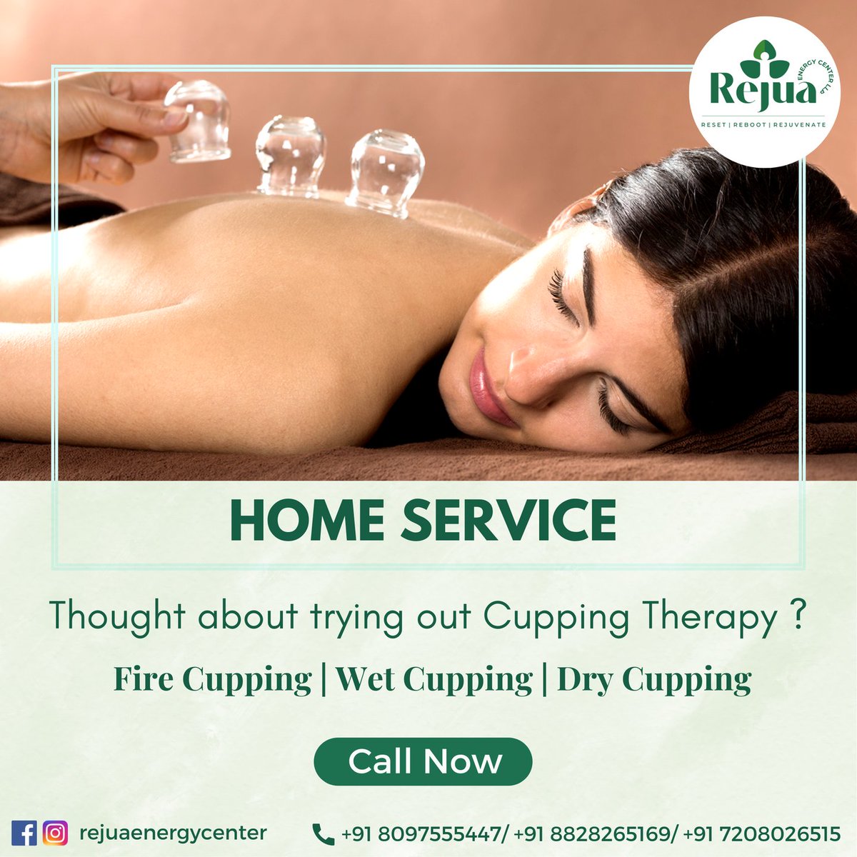 RejuaEnergy's tweet photo. Offering cupping therapy at your doorstep, as a part of Rejua at-home services.
Call now or message us to book your slot with our experts now! 

.
.
.
#rejua #getfitwithrejua #rejuaenergycenter #rejuaenergycenter #drsantoshpandey #alternativehealth https://t.co/SWhalQ90bG