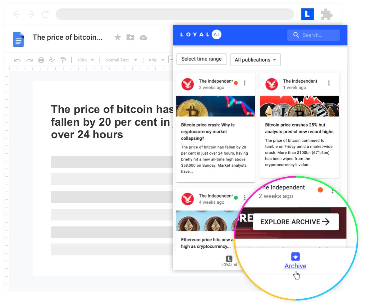 bemoreloyal's tweet photo. Save hours of manual work with #LOYALAI!
We do it all with one click and can confidently identify your most valuable articles as you write within seconds.
Get started here: https://t.co/hjs7QJz7bu
#ArchiveSearch #SEO https://t.co/aEAnKktrz4