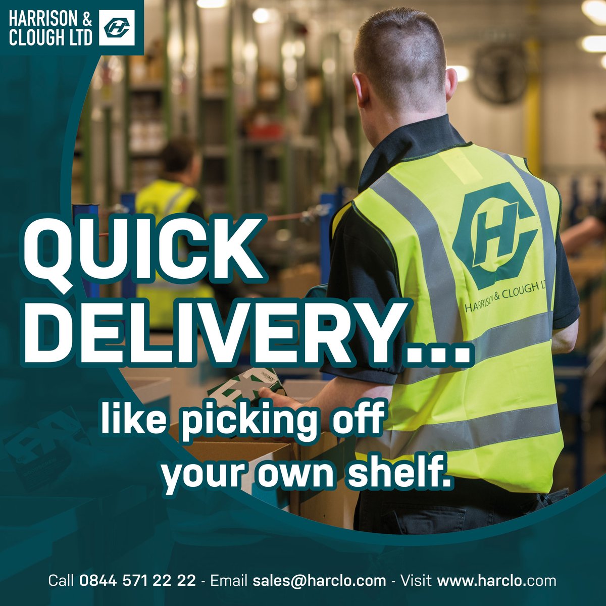 Our next day delivery service, alongside a minimum order consignment value of £55; makes ordering easy and quick with H&C. 📦
#quickdelivery #harrisonandclough #keepingitsimple #makingitsecure #fasteners