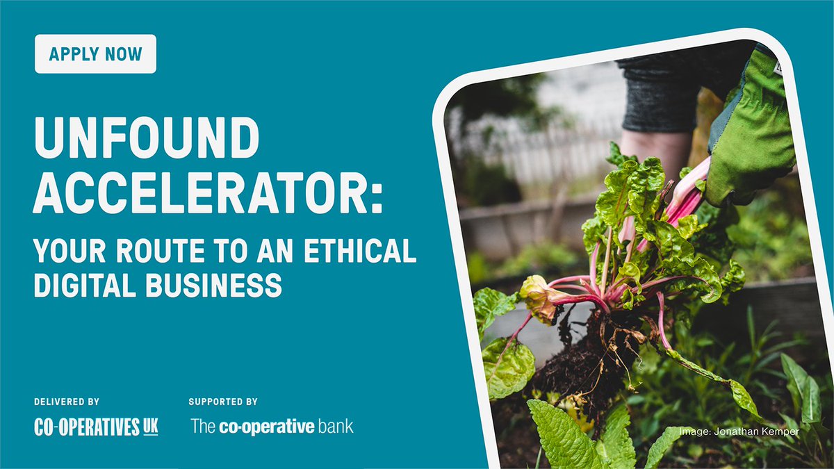CooperativesUK's tweet photo. 🌐 🤝 We mean business. Ethical digital business! So we’re supporting another cohort of emerging platform #coops with 10 weeks of expert training on the #UnFound Accelerator programme. Want to be one of them? Apply now: https://t.co/2z2GpE6HHd  🖥️ 👍

#platformcoop #techforgood https://t.co/lKPb3YYfSl
