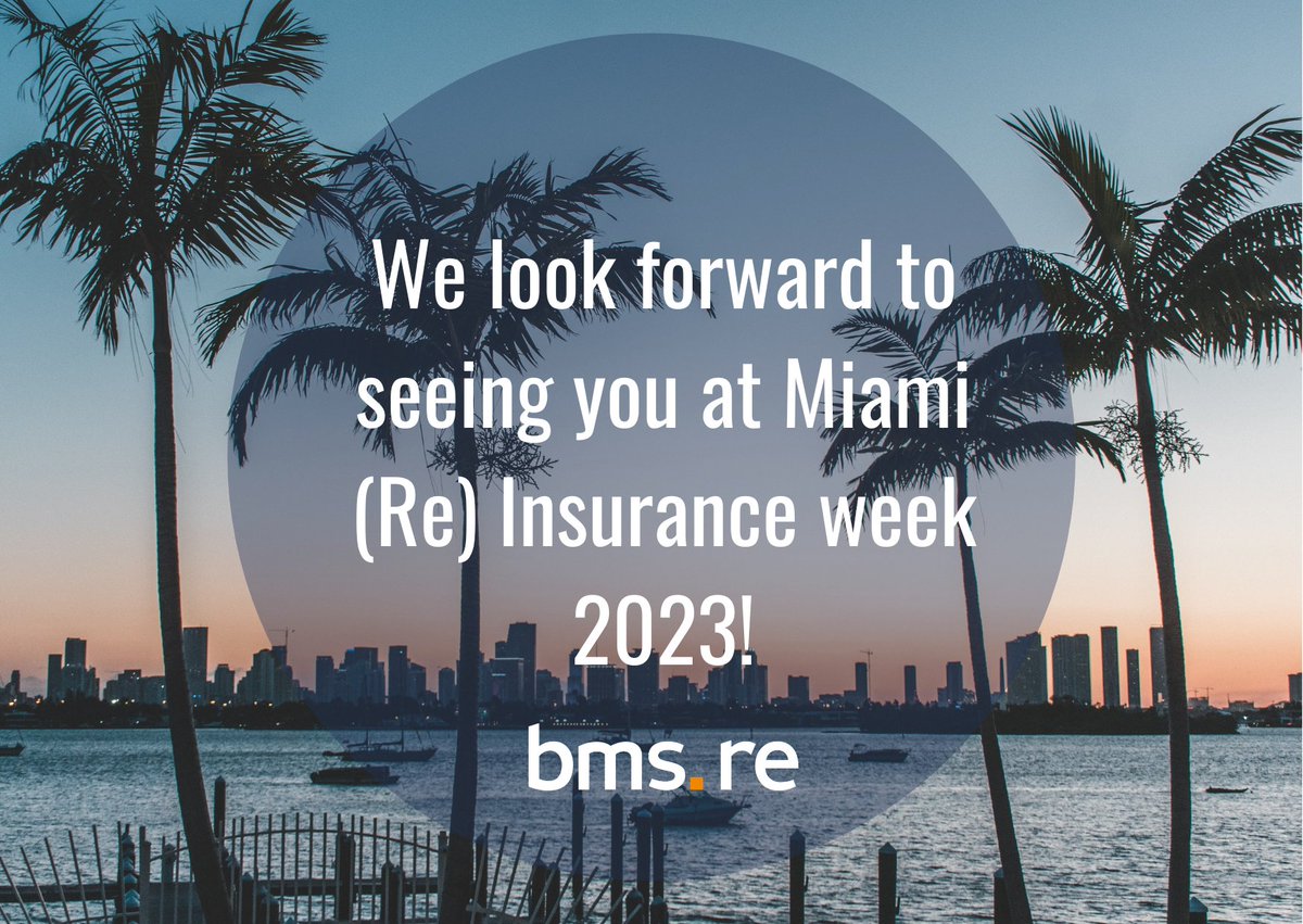 With Miami Reinsurance week around the corner, we're delighted to announce that BMS Group will be attending! 

We are looking forward to a week of re-connecting with colleagues, clients and partners, new and old, whilst also taking the opportunity to network with brokers.