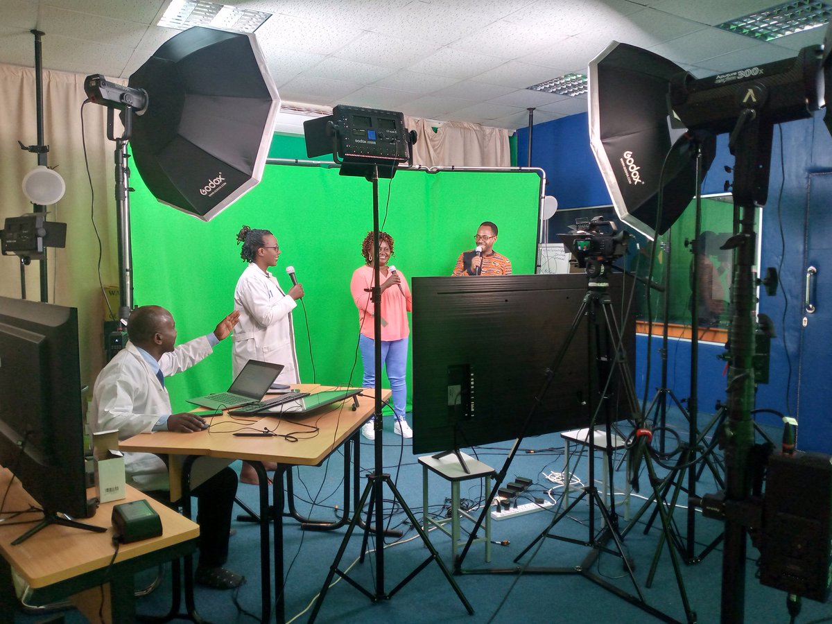 UR_CoE's tweet image. Happening now : A team of @Uni_Rwanda Lecturers are using the UR-Rukara Campus #MultimediaStudio facility to make digital recording of English lessons aimed at assisting Primary &amp;amp; Secondary school teachers  in self-learning of English language to enhance English proficiency.