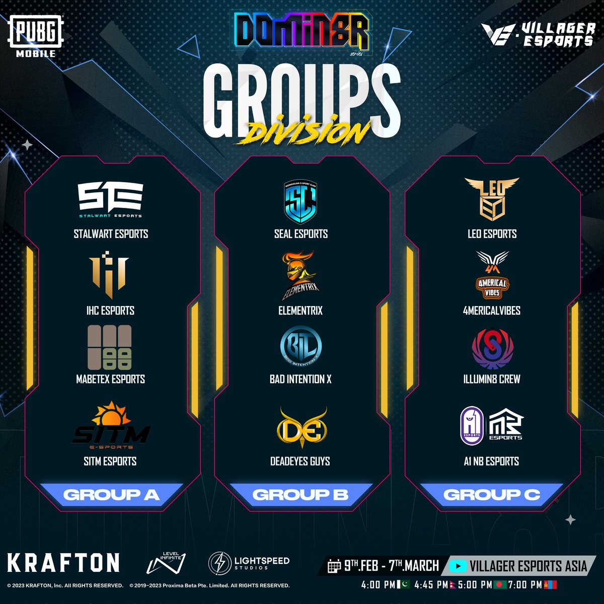 villageresports's tweet photo. 🔥Get ready for the ultimate showdown!🔥 The competition is heating up! Who will come out on top? Stay tuned to find out!🎮

 #VillagerEsports #DOMIN8RSeries #Esports #PUBGMOBILE https://t.co/94v248TcUP