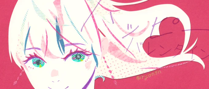 タグ企画 #一次創作絵師拡散フェス03 に参加します!  無地の色付きマスキングテープ、インクジェットのマステシート、オーロラフィルム、水性ペンなどを使って描いてます!