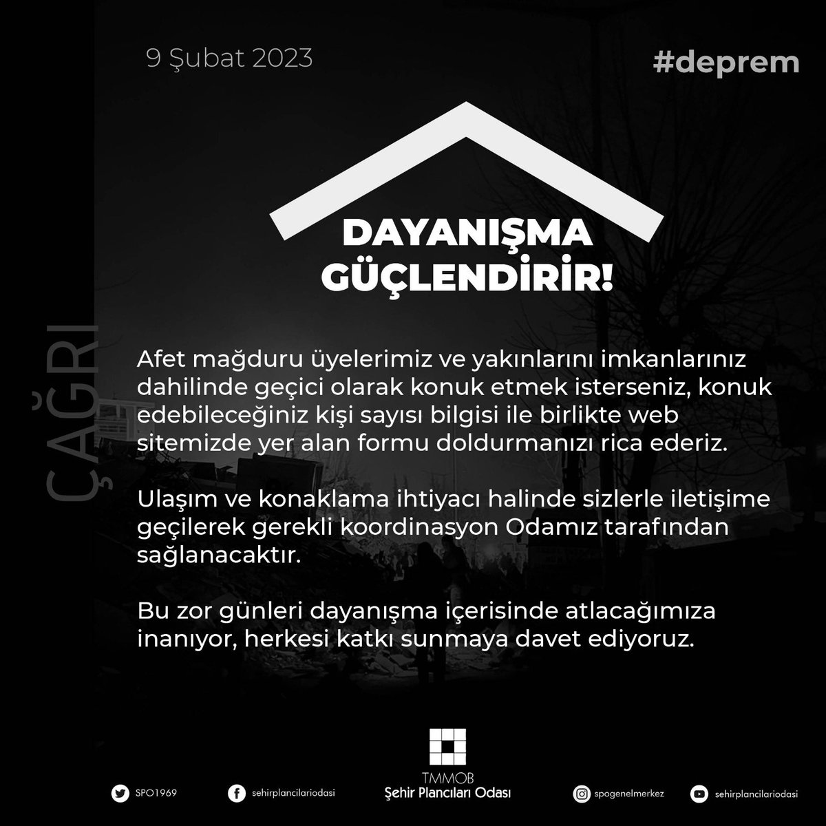 SPO1969's tweet photo. Afet mağduru üyelerimiz ve yakınlarını imkanlarınız dahilinde geçici olarak konuk etmek isterseniz, konuk edebileceğiniz kişi sayısı bilgisi ile birlikte aşağıda yer alan formu doldurmanızı rica ederiz.

https://t.co/8nD0DHQFsT https://t.co/cVp6vMPt0m