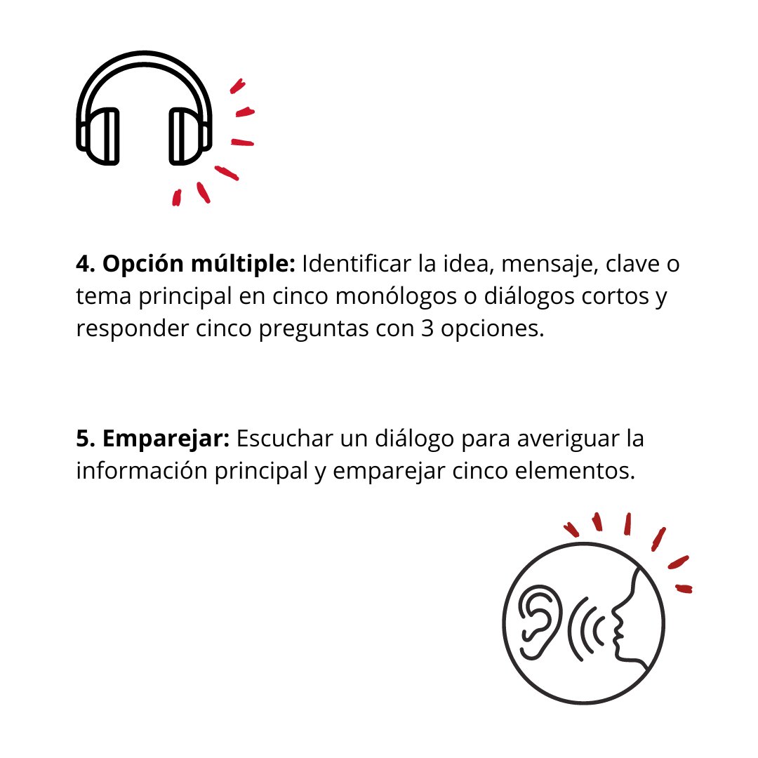 Escuelas_EIDE's tweet photo. ¿Quieres presentarte a los exámenes de Cambridge?🧐
Hoy os compartimos en qué consiste el bloque de Listening👂🔊 del examen de Cambridge del A2 Key & A2 Key for schools.
#LearnEnglish #aprenderingles #english #cambridgeexams #CambridgeEnglish #A2Key #A2Keyforschools https://t.co/PreU5FUzq4
