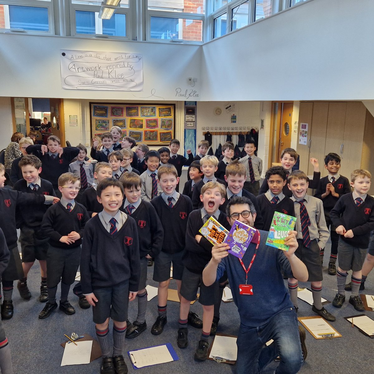 thenewbeacon's tweet photo. Amazing visit by @JoshuaSeigal today. A wonderfully engaging day spent by Pre-Prep and Junior School enjoying some poetry writing and enthusiastic poetry performances! https://t.co/QSzFZtNi1E