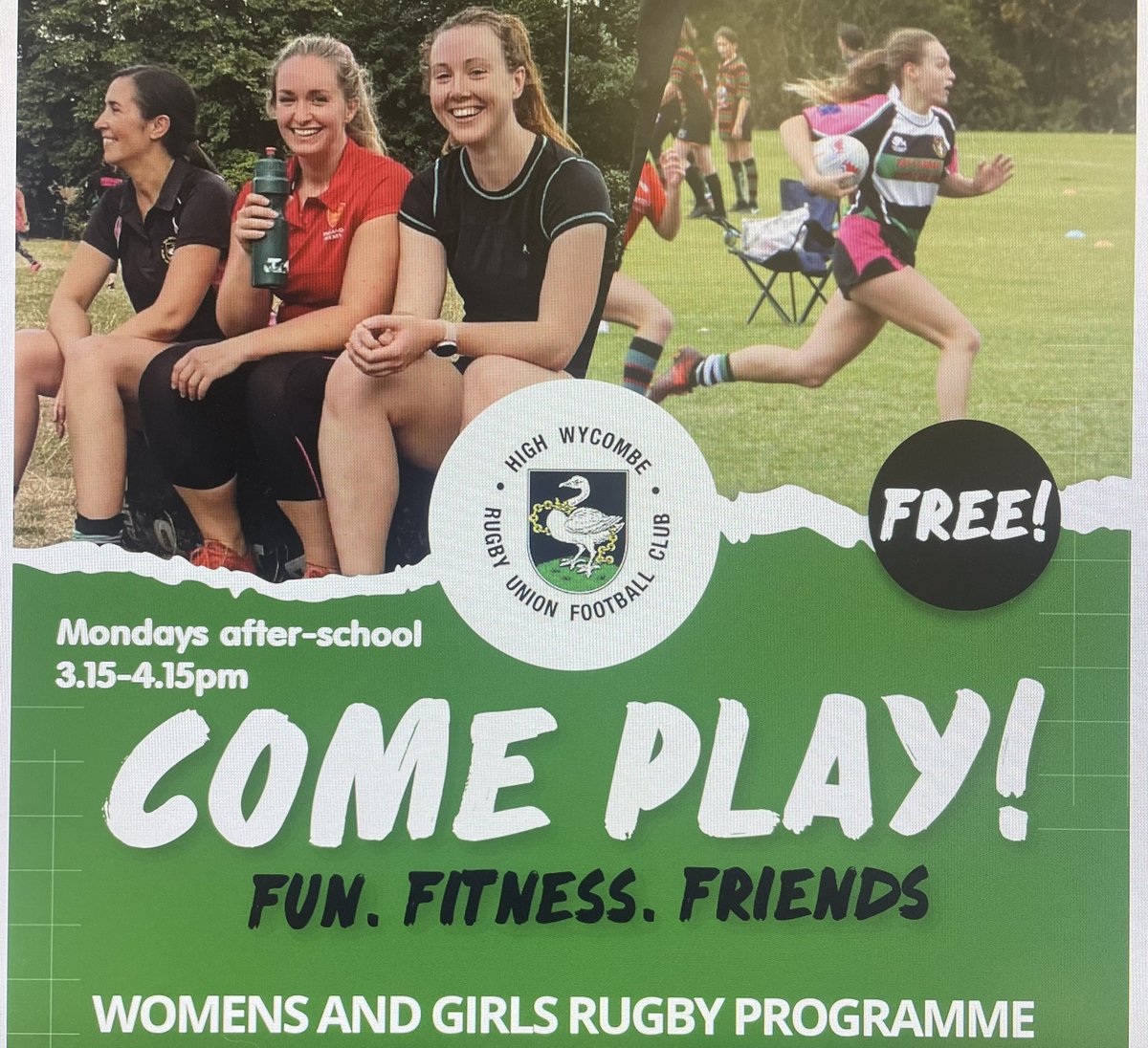PE clubs starting Monday 20th February. Exciting new opportunity for girls every Monday in collaboration with <a href="/HighWycombeRUFC/">High Wycombe RUFC</a>! See your PE teachers for more information #getinvolved