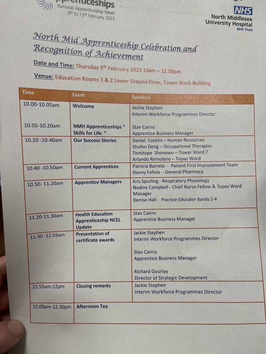 What a fantastic morning 😊 very inspirational and amazing histories, @NorthMidNHS thank you for all the support and for providing the tools (functional skills + apprenticeships) to help me and others to grow #NAW2023