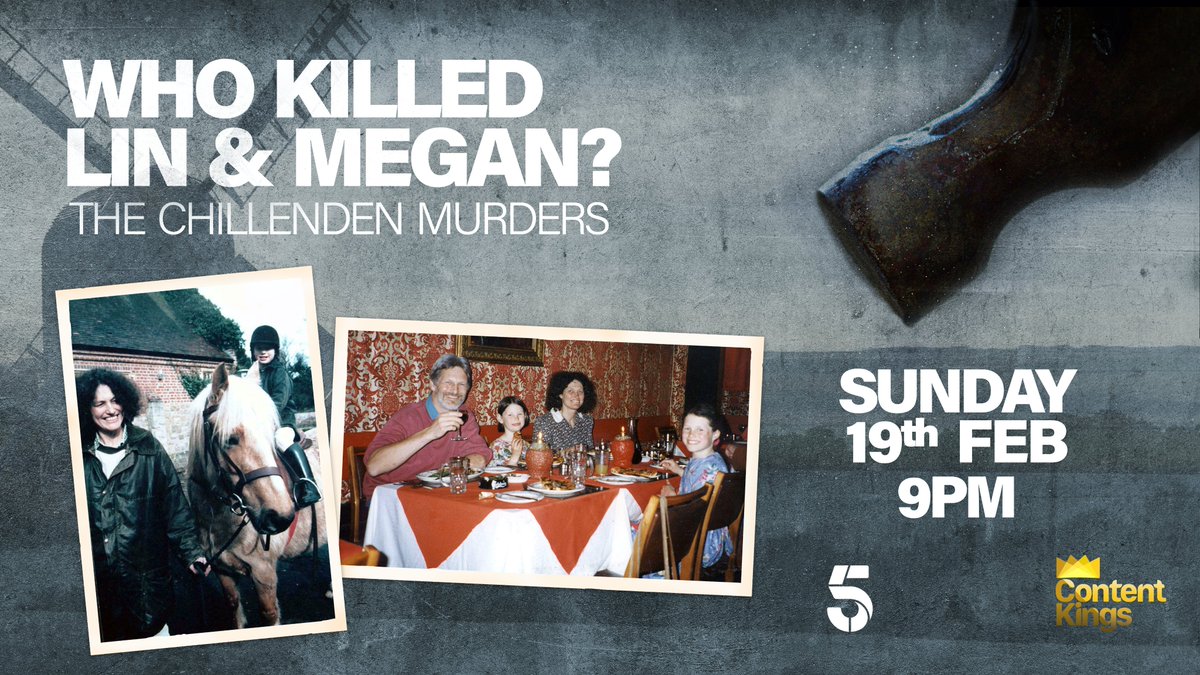 Very excited to be announcing the official <a href="/channel5_tv/">Channel 5</a> broadcast time and date for 
"Who Killed Lin &amp; Megan Russel?"  
Tune in, Sunday 19th!  
For an epic 90 minute deep dive into a case that gripped the nation over 20 years ago!
#WKLAM #UKCRIME #TRUECRIME #TRUECRIMEDOC #C5