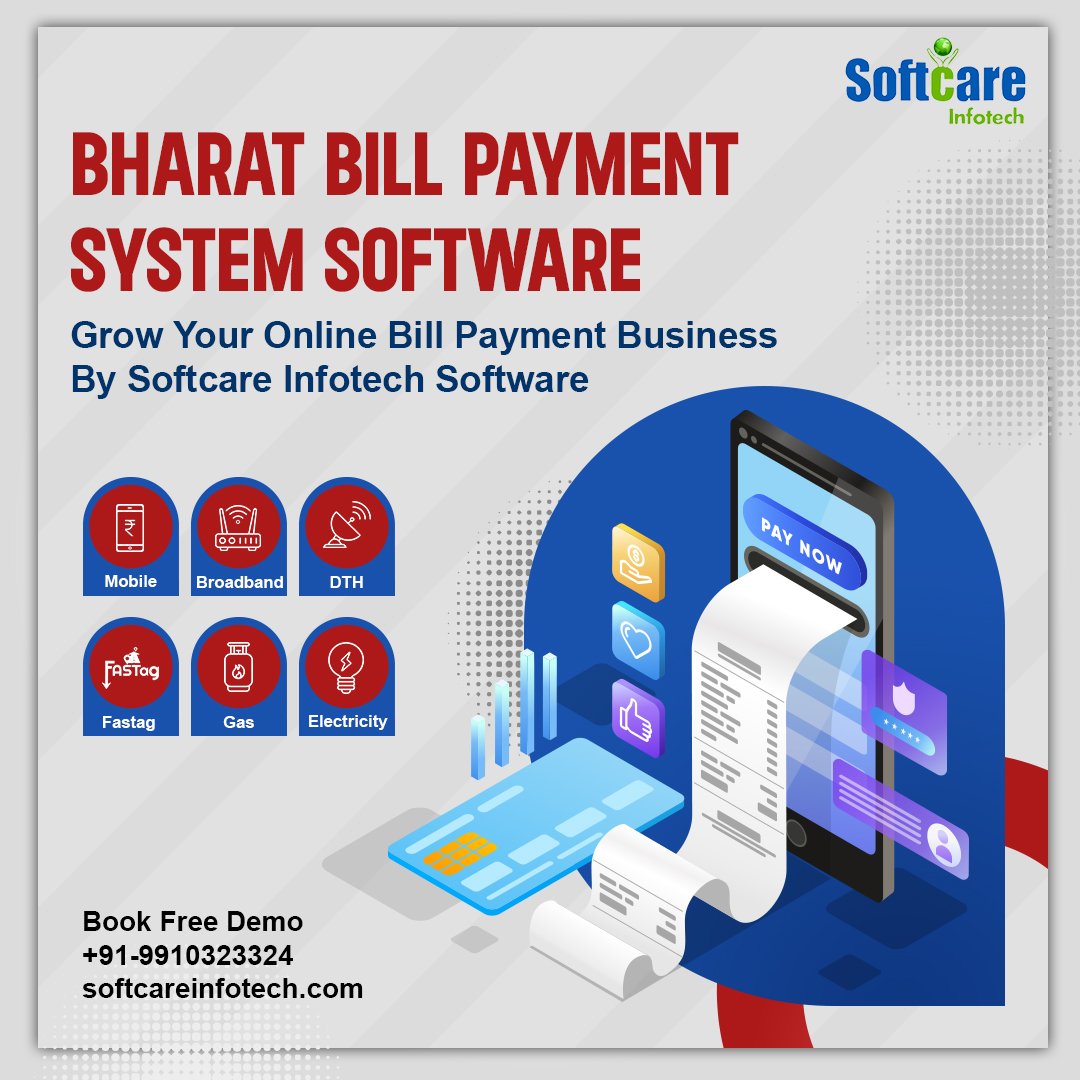 softcareinfotec's tweet image. Getting to start a business with a trusted organization always helps you to grow. Start BBPS business as Admin with Softcare Infotech BBPS software.
For a Free Demo Call -+91-9910323324
Book demo Now:-bit.ly/3FTl9rt
#bbps #bbpsbillpay #bbpsapi #billpayment #api