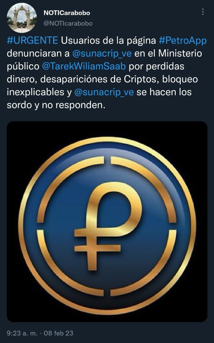 <a href="/cocolinux/">Cocolinux</a> <a href="/AmberesCoin/">Amberes Coin</a> <a href="/sunacrip_ve/">@sunacrip_ve</a> <a href="/PDVSA/">PDVSA</a> <a href="/JoselitRamirez/">Joselit Ramírez</a> Algo no esta bien.