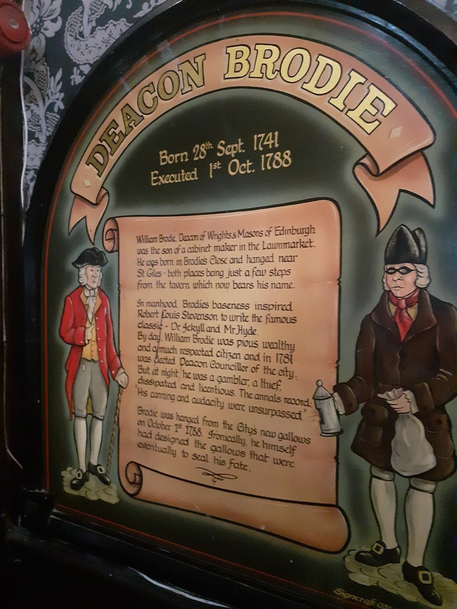sandymb1956's tweet photo. Lots of facts and history about old #Edinburgh in many pubs on/around #RoyalMile Pic tkn ( just down from) @edinburghcastle in Deacon Brodies Tavern always popular with locals/tourists #AuldReekie @EdinburghPub #DeaconBrodie @Edin_the_walk #History #PubsInEdinburgh 🍷🍽🥃🍺 https://t.co/Nb7QjiZXuU