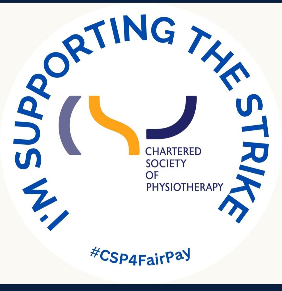 In solidarity with all the Physiotherapists striking today                                                          #CSP4FairPay #FairPayforNHS