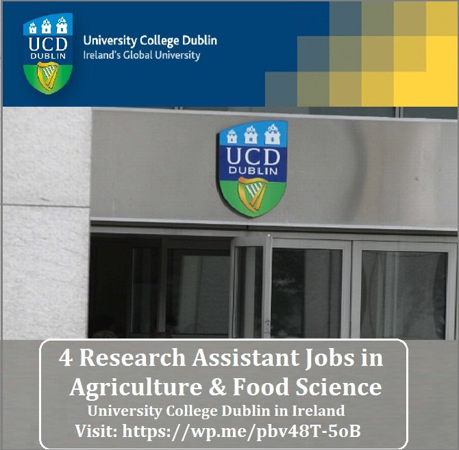 Agristok on Twitter "📌 4 Research Assistant Jobs in Agriculture & Food