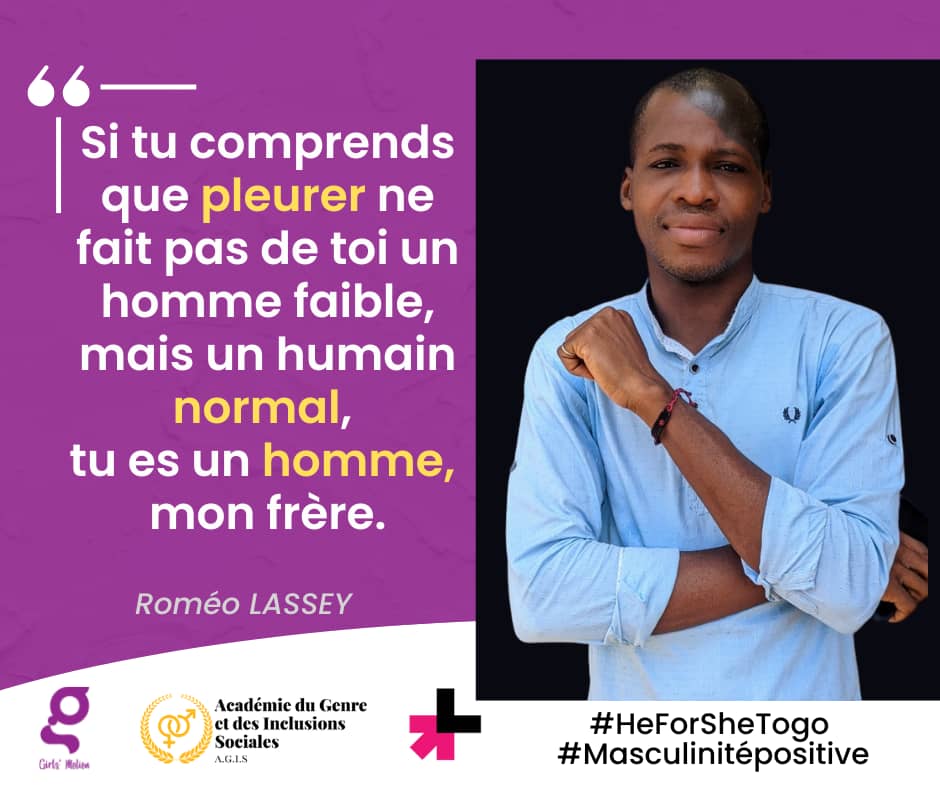 girlsmotiontogo's tweet photo. Campagne digitale de promotion de la masculinité positive

"Si tu comprends que pleurer ne fait pas de toi un homme faible, mais un humain normal, tu es un homme mon frère"
Roméo LASSEY

#HeForSheTogo
#MasculinitéPositive
#CelluleAtsuEklu
#MouvementGirlsMotion https://t.co/D3VzWDZik4