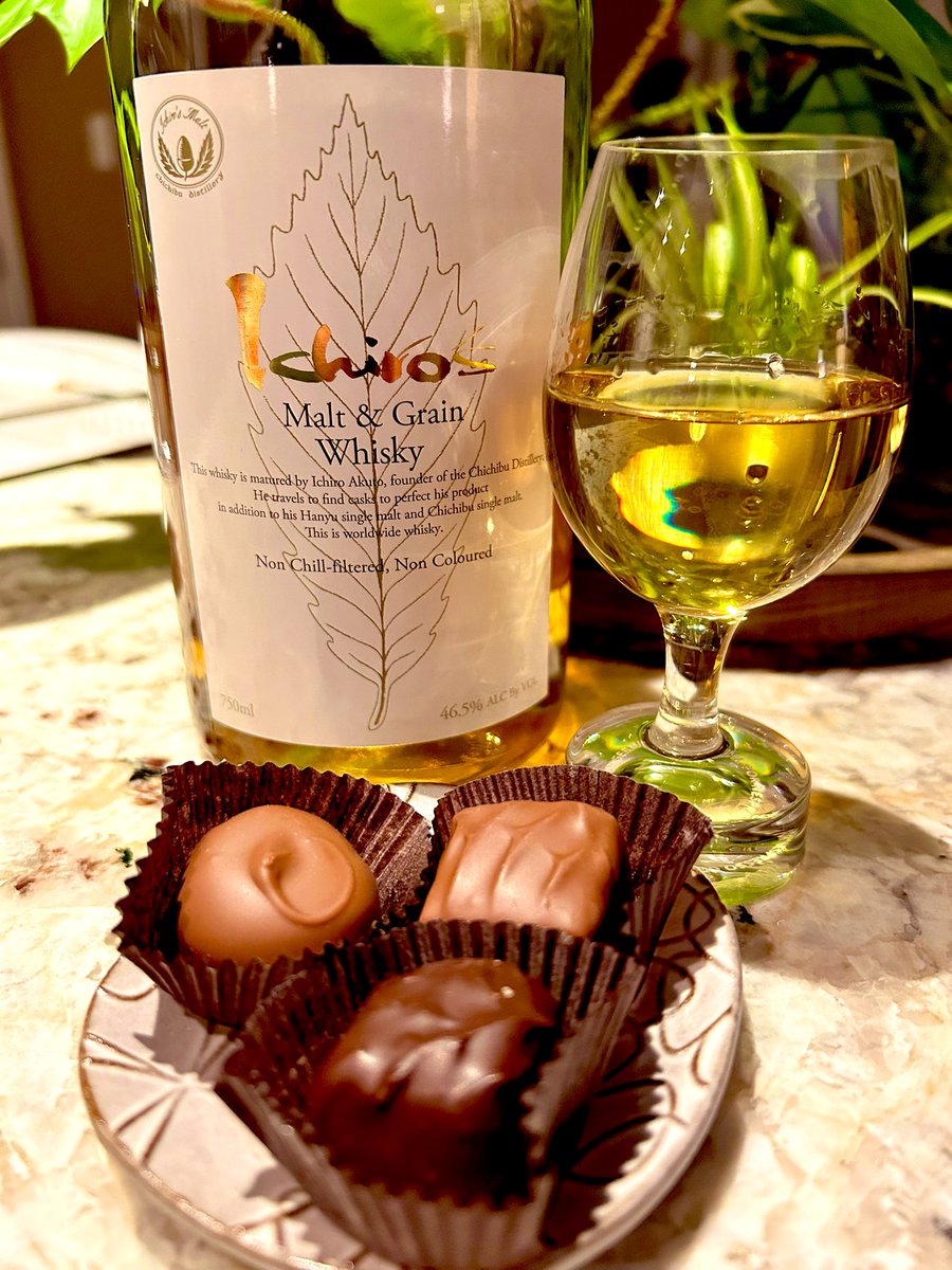 A nice way to mark the end of #DryJanuary . @chichibuwhisky #IchiroMaltandGrain @chocolatebarrrs makes the absolute BEST chocolate treats in Ontario.