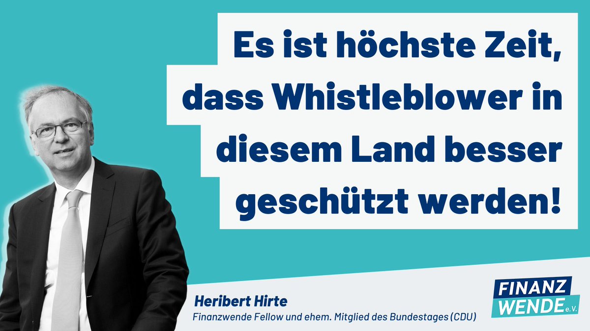 finanzwende's tweet photo. Besserer Schutz für Hinweisgeber? Überfällig, meint unser Fellow @HHirte. Im Bundesrat steht dazu eine wichtige Entscheidung an, die knapp werden könnte. Dabei missachtet Deutschland seit über einem Jahr EU-Vorgaben #Wirecard #CumEx https://t.co/KrsbcslFgi