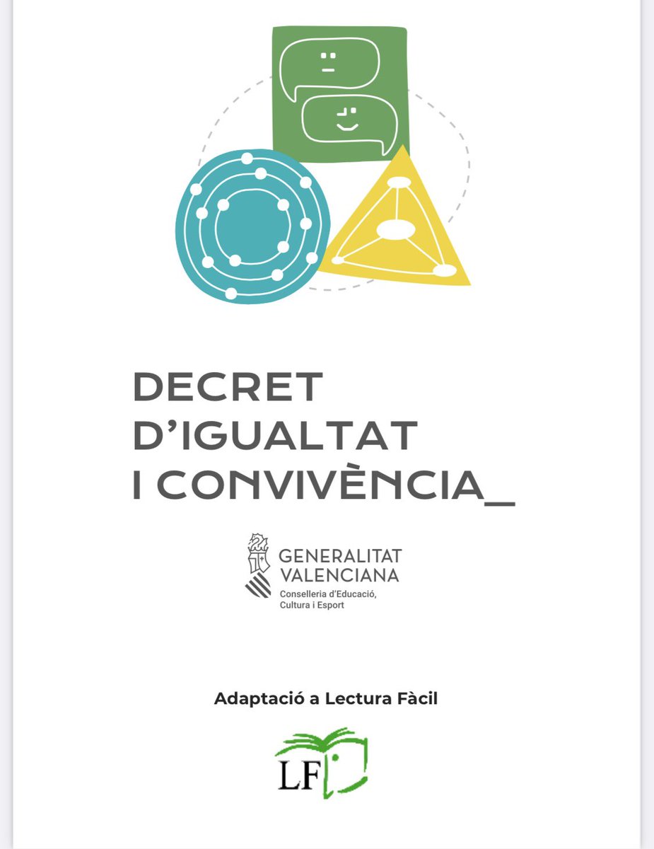 Decret 195/2022 D’ igualtat i convivència <a href="/GVAeducacio/">GVA Educació</a> adaptat a lectura fàcil ceice.gva.es/documents/1691…