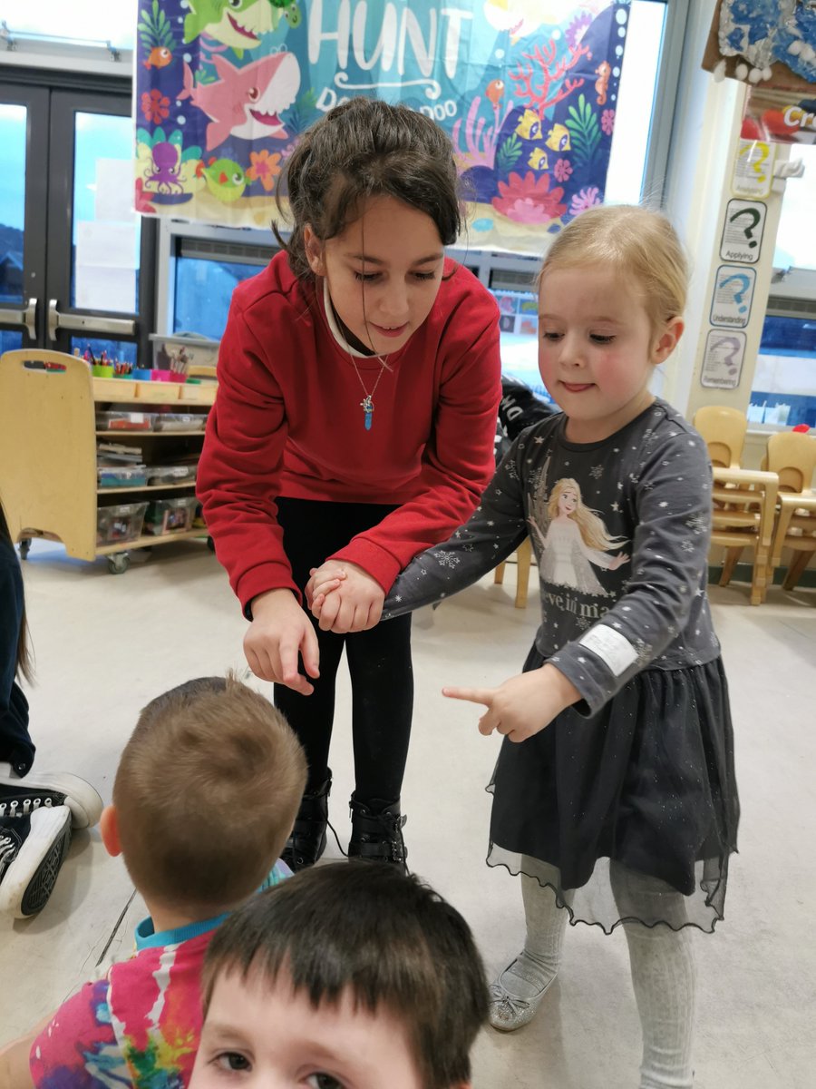 Our Loving language programme supported young people from Indi Youth to train as Communication Buddies. This #ChildrensMentalHealthWeek they   provided experiences for our nursery children to express themselves, talk &amp; listen in a supportive way. Amazing nurturing skills on show!