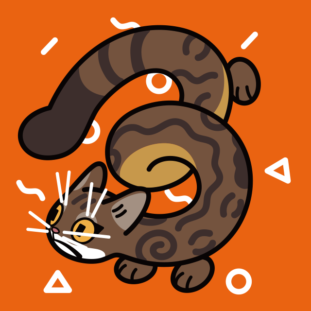 no humans orange background solo pokemon (creature) simple background animal focus cat  illustration images