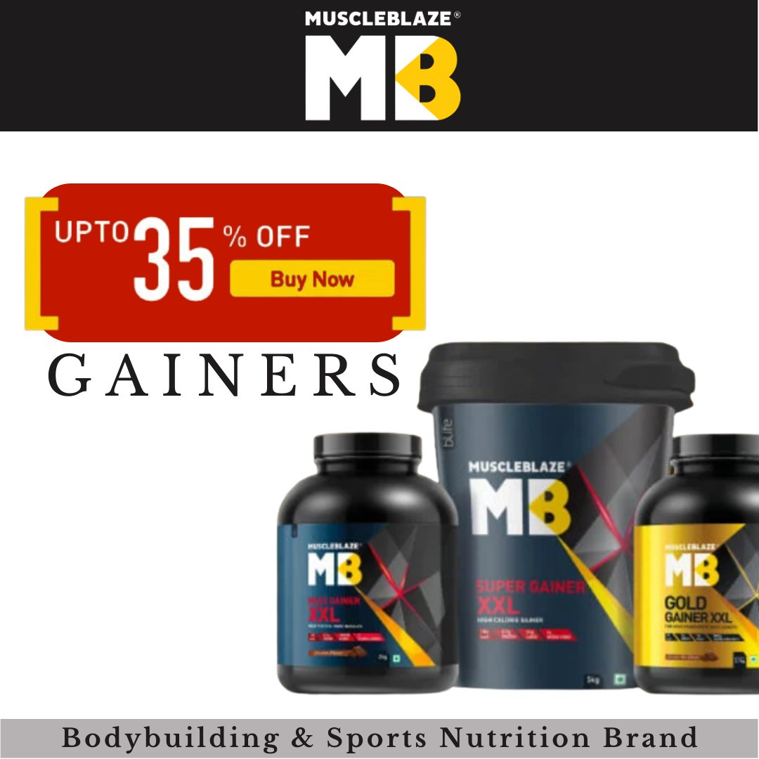 offer_sasta's tweet image. Get UPTO 35% OFF on MUSCLEBLAZE GAINERS 

Visit sastaoffer.in to get updates on latest coupons and offers

#sastaoffer #muscleblaze #bodybuilding #muscle #gainers #nutrition #gym #gymmotivation #goldgainer #sports #brand