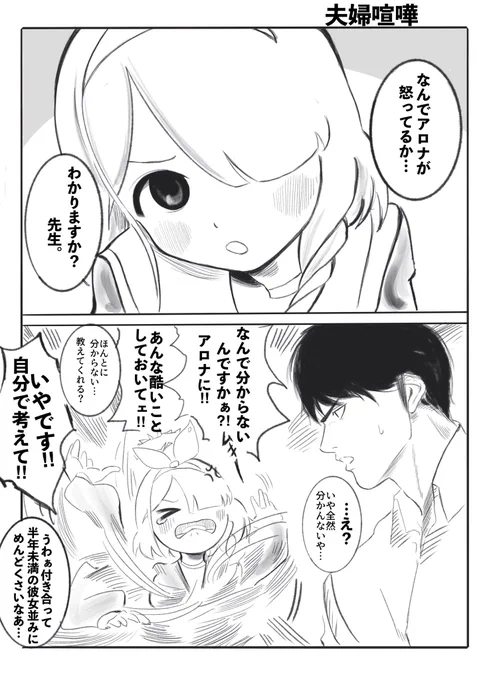 アロナと先生による夫婦喧嘩。
#ブルアカ 