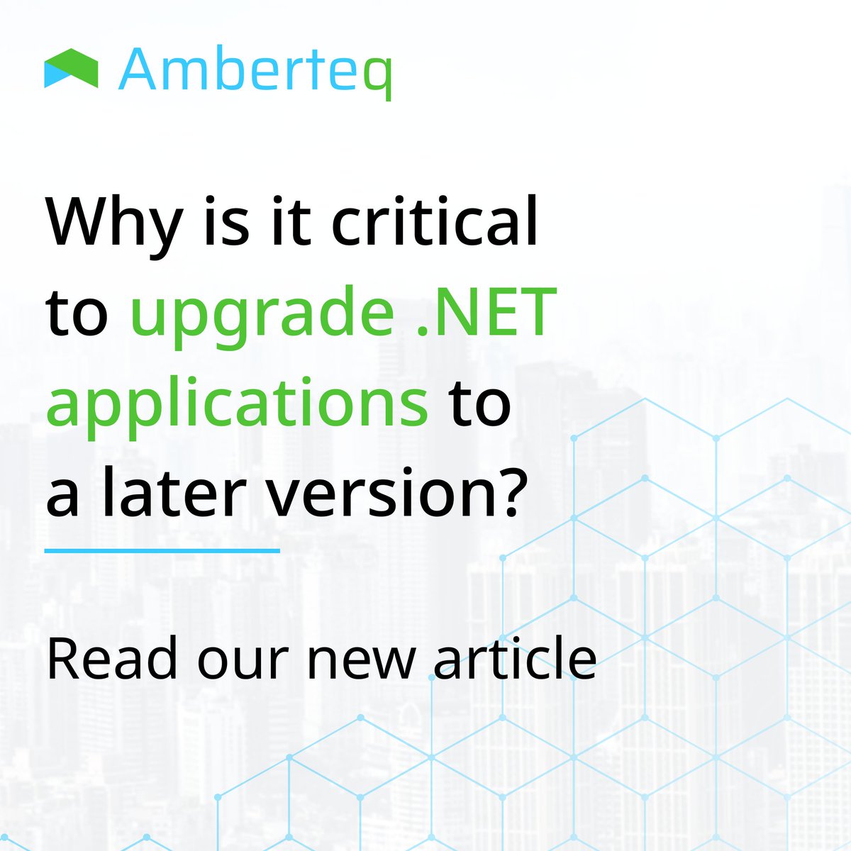 amberteq's tweet image. When and how to make the decision to migrate to a new version of .NET and make it rationally? 

amberteq.com/blog/why-is-it… 

#NET #NETmigration #technologyupgradation #NETupgradation #appmodernization #appmigration #appupgradation