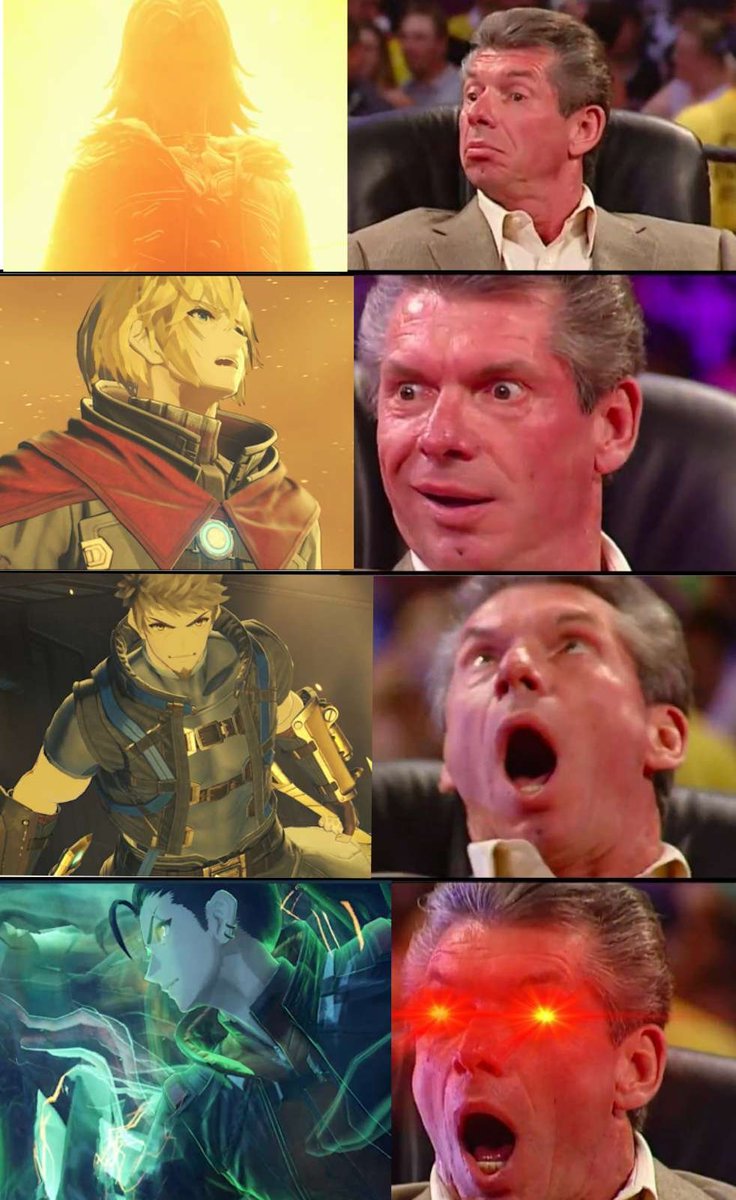 nintenleaks's tweet photo. Todos los fans de Xenoblade cuando se mostró el avance del último DLC https://t.co/mX0pRAGSB4
