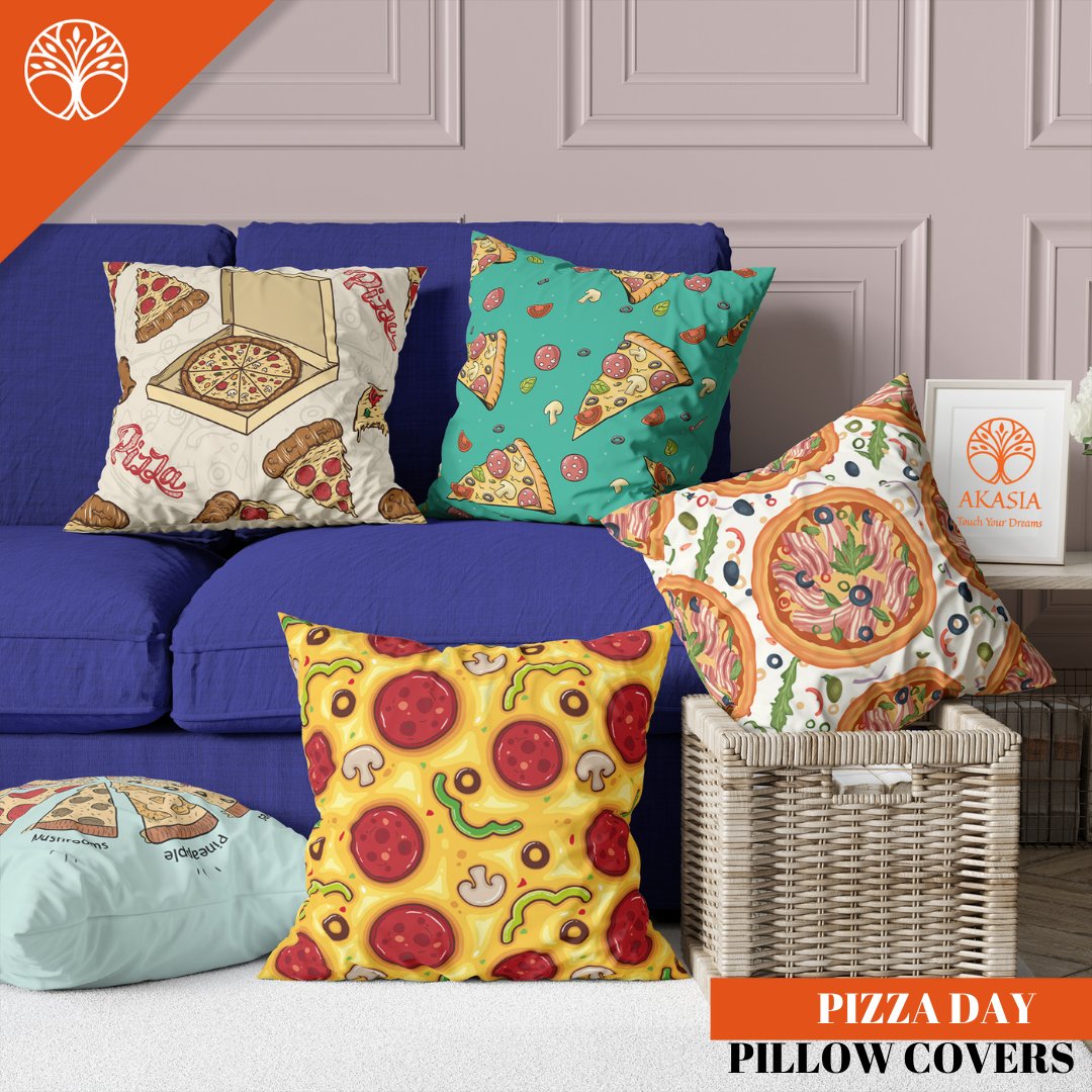 DesignAkasia's tweet photo. Pizza Day is a special occasion celebrated by pizza lovers all over the world. 🍕Celebrate Pizza Day in style and add some fun to your home with a pizza pillow cover! https://t.co/CMgdiv3Z6H 
#nationalpizzaday #pizzalover #homedecoratingstyle #homeinspo #shoponline https://t.co/EWDiVX4yyz
