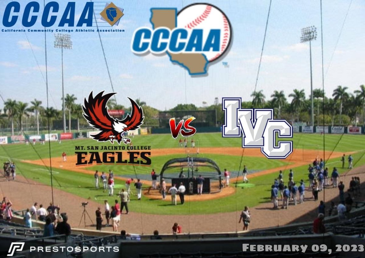 CCCAA Network (@3c2asports1) on Twitter photo Mt. San Jacinto 🆚 Irvine Valley
🗓️February 09, 2023
⏰1:00 PM
Live stats: linktr.ee/cccbca.com
<a href="/ivcbaseball/">IVC Baseball</a> <a href="/BrennanBeckley/">Brennan Beckley</a> @Austin_12c Mt. San Jacinto 🆚 Irvine Valley
🗓️February 09, 2023
⏰1:00 PM
Live stats: linktr.ee/cccbca.com
<a href="/ivcbaseball/">IVC Baseball</a> <a href="/BrennanBeckley/">Brennan Beckley</a> @Austin_12c