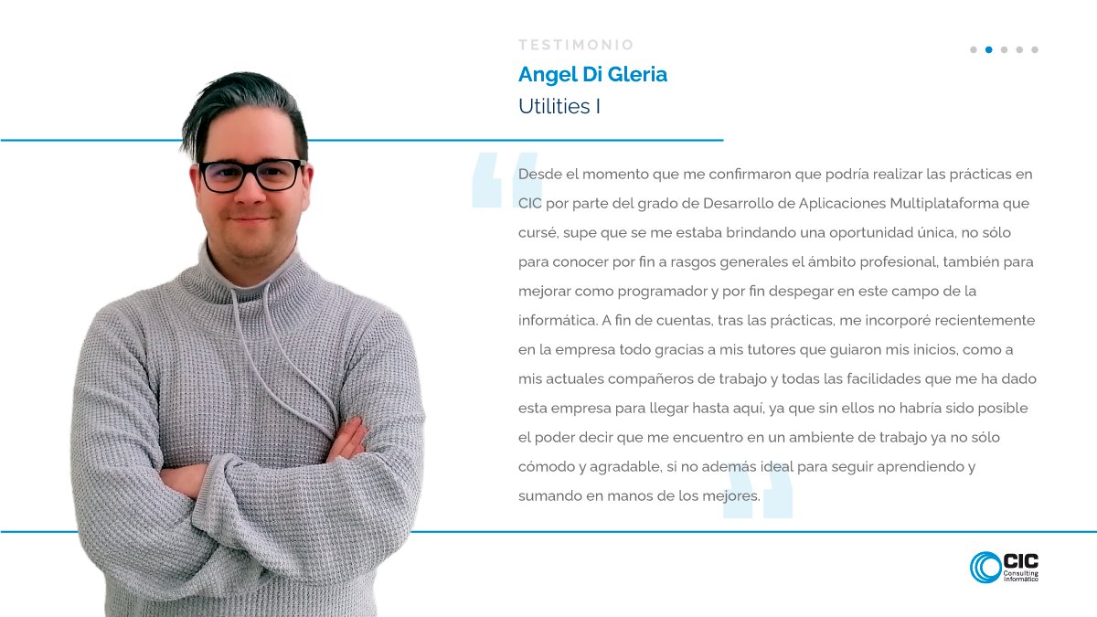 CICactualidad's tweet photo. 🤔¿Estás terminando de estudiar tu #FP y no sabes dónde realizar tus prácticas?

Varios compañeros nos cuentan su experiencia y cómo ha sido el desarrollo de su #CarreraProfesional con nosotros.

🎯 ¡Ven y #SÉCIC! ➡️ https://t.co/wPN5jVHRbm https://t.co/vjs5hdS1bS