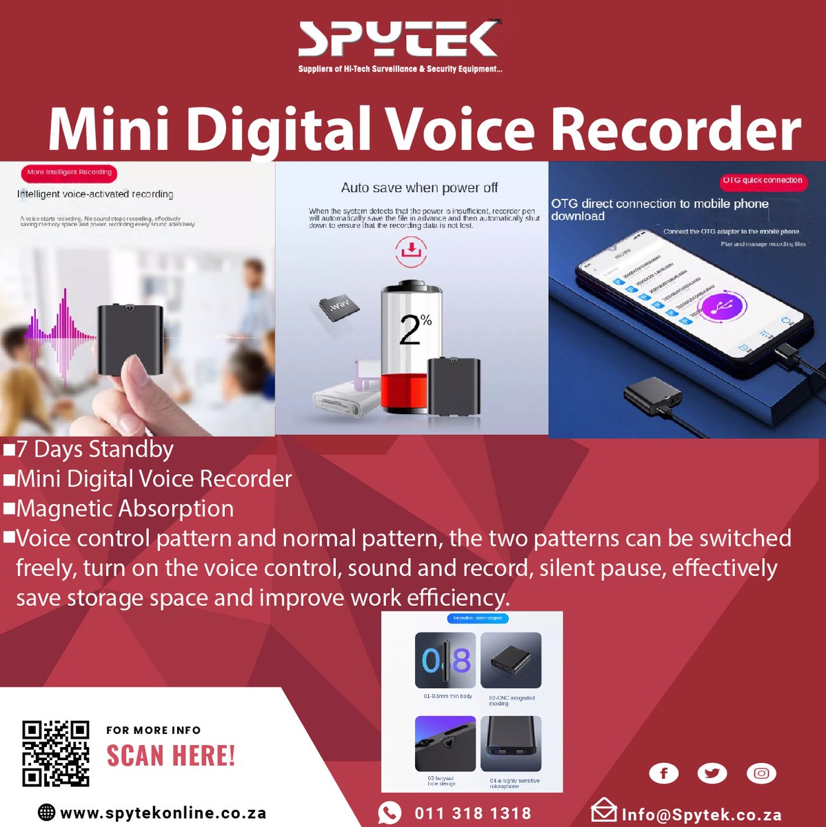 SpytekSA's tweet image. #voicerecorder #audiorecorder #spytek #SONA2023 #podcastandchillwithmacg  #spyshop