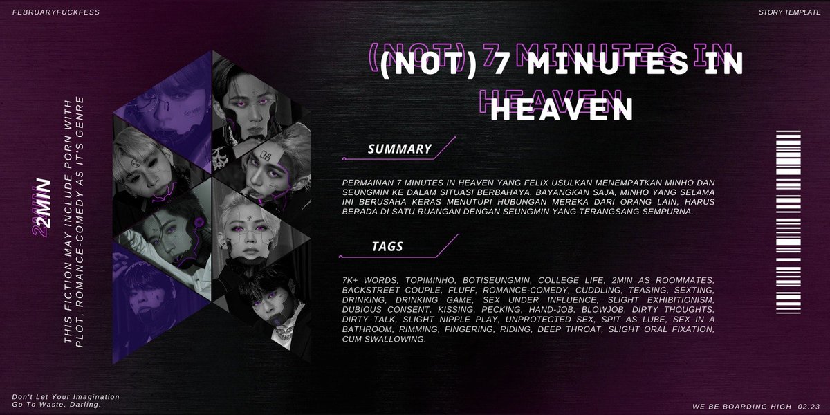 februaryfckfest's tweet photo. (Not) 7 Minutes in Heaven

— 2MIN
— https://t.co/8FAmC2jLrw

#FFF2023with2MIN https://t.co/iF0O7OkFps