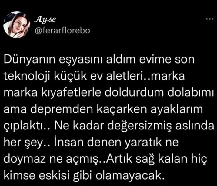 Şükürsüzüz aslında,Hep bu dünya için çalıştık dünyalık işlere daldık gösteriş meraklısı olduk...