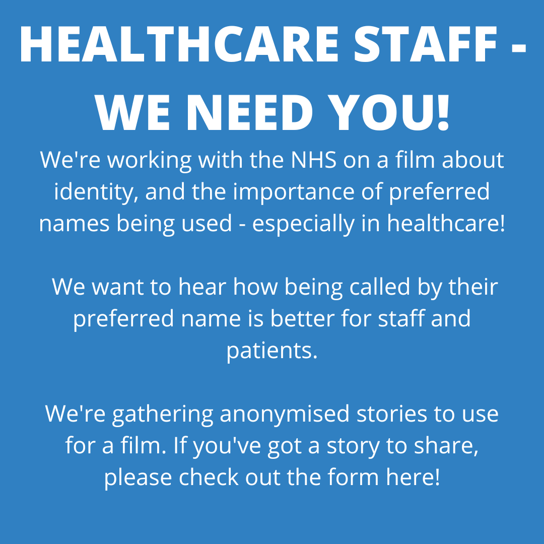 BrianwDolan's tweet photo. Please, please retweet. 
Firewood Pictures have been commissioned by @OUHospitals (Oxford) to create a film about staff being called (or not) by their preferred name. 

Here's the two min form and you can be from anywhere as your stories are everywhere 🙏
https://t.co/zP8ZPJRsMn https://t.co/CRjGJyIKRh