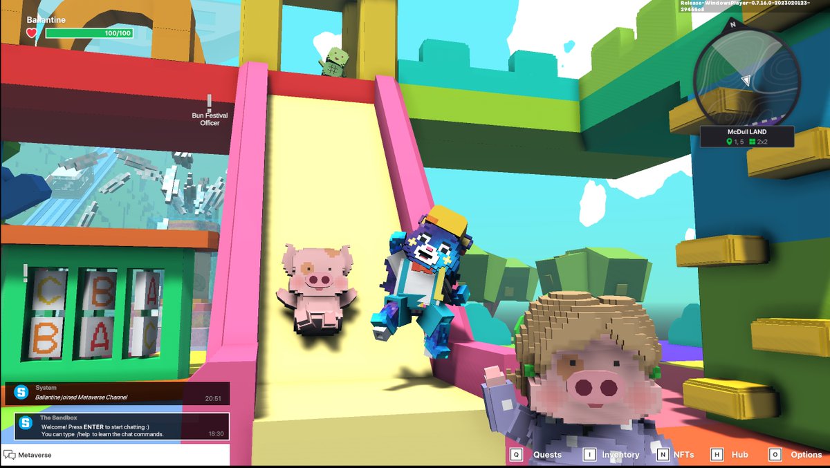 O5UNG's tweet photo. @TheSandboxGame I found the two dragons in McDull LAND! 🐷 #LunarNewYearTSB https://t.co/2jlML0XY2x