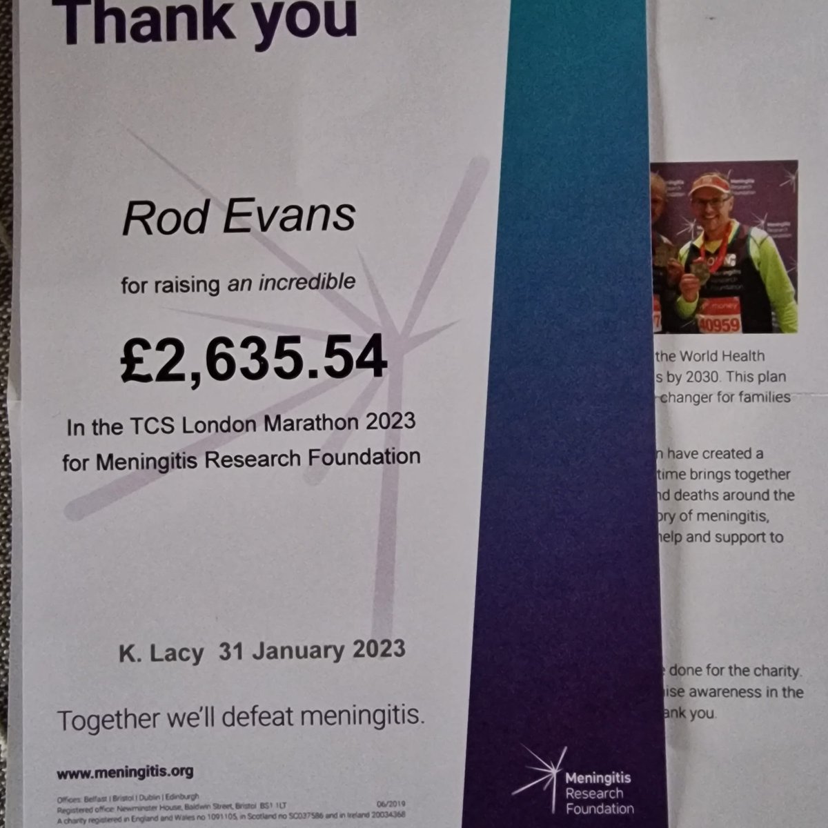 I raised £2635.54 by running the London Marathon in 2022 I ran for Meningitis Research Foundation.
I started running for the first time in January 2022 in the October I ran the London marathon.
You can do anything if you put your mind to it #running #run #LondonMarathon