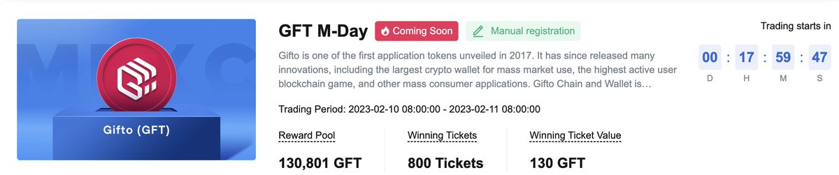 <a href="/GiftoMetaverse/">Gifto</a> x <a href="/MEXC_Global/">MEXC Global</a> are celebrating M-Day together🥂

 🔥Join trading USDT-M futures to participate in the lucky draw of 130,801 $GFT:  bit.ly/3DTLhAv

Entrance⏩ mexc.com/futures-mday

$GTO $GFT #Crypto #Blockchain #MDay #MEXC
#Megaexpansion #Day29