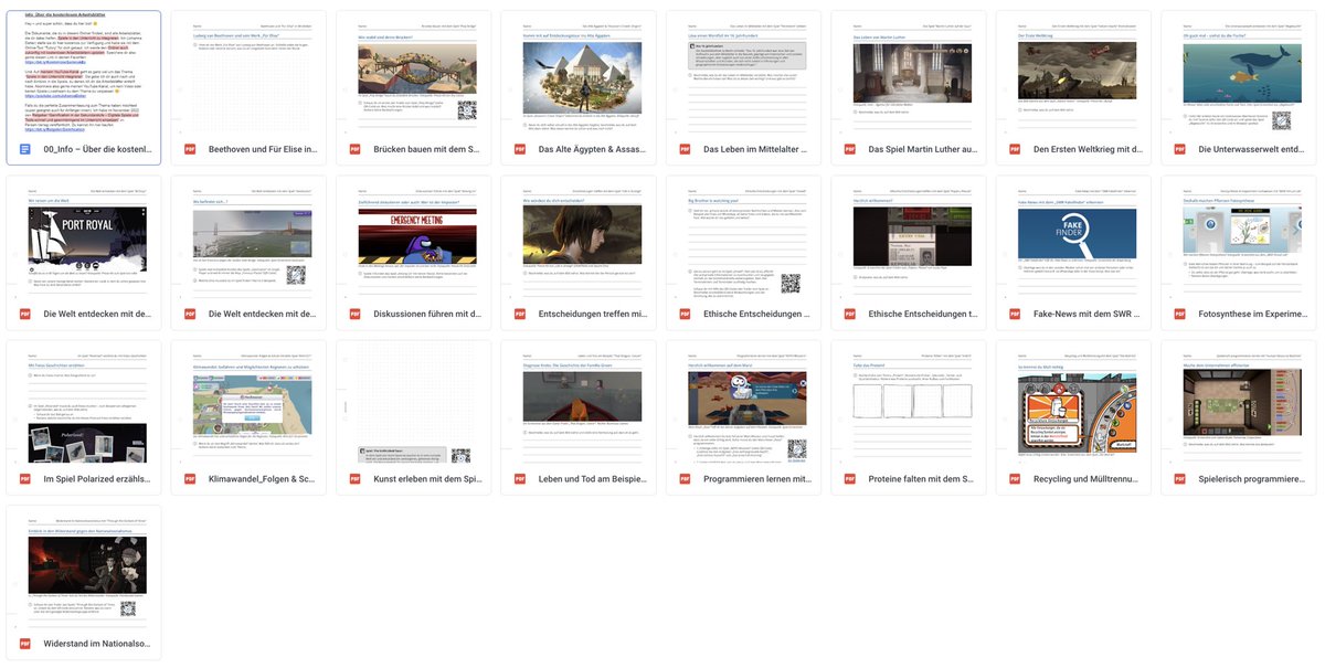 Abspeichern bitte, liebes #twlz! 😍🎉 Hier kommt ihr zu allen kostenlosen Arbeitsblättern, die ich euch zum Einsatz von Spielen im Unterricht erstellt habe &amp; erstellen werde 🎮📝: bit.ly/KostenloseGame…

Hier bekommt ihr weitere Einblicke in die Games 🎥: youtube.com/JohannaDaher