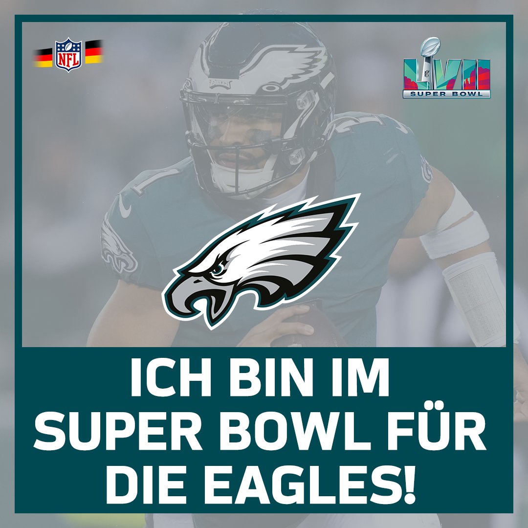 NFLDeutschland's tweet photo. LIKE und RETWEETE diese Grafik, um allen zu zeigen, dass es für dich nur einen #SuperBowl Champion geben kann! 🦅💚 #FlyEaglesFly @Eagles https://t.co/1Noga83sP6