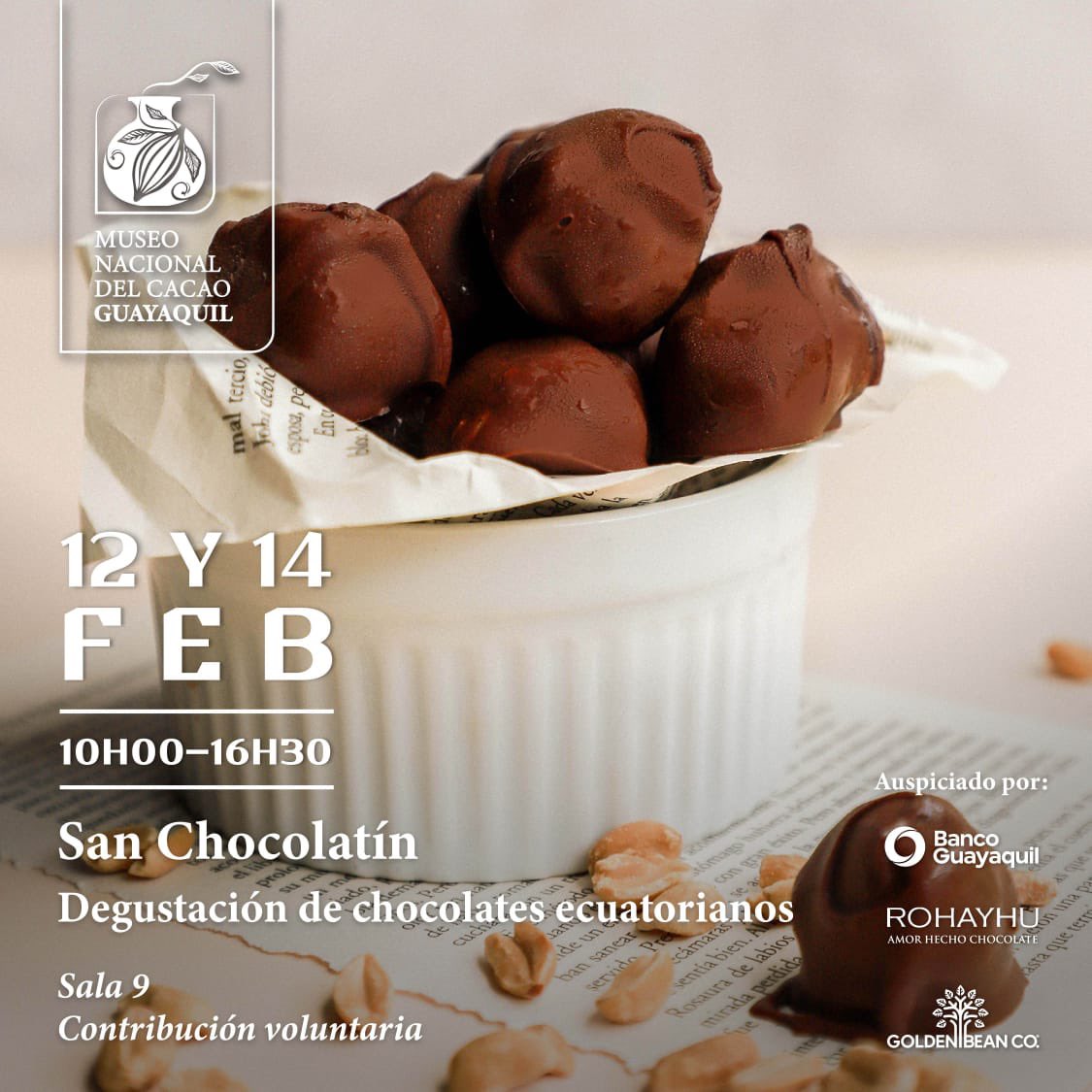 El próximo 14 de febrero nos vemos en el Museo del Cacao. Ven y celebra con nosotros San Valentín