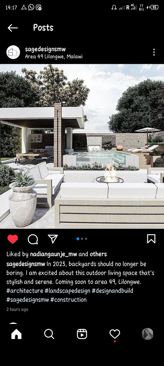 NadiaaNgaunje's tweet photo. @SageDesignsMw

•architectural design
•interior design
•structural design
•3D visualizations
•project costing
•new construction
•renovations&amp;repairs
•aluminium&amp;steel fabrication

Kindly RT, our clients could be on your TL

#architecture #interiordesign #landscaping https://t.co/L0ulHqDKrx