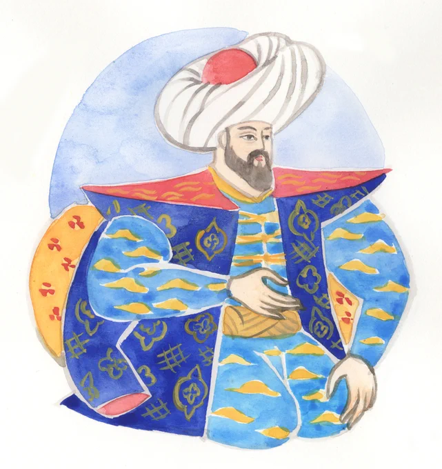 わたしとて、トルコの思い出から作ったもので小銭が入ってくる身だし、地震の寄付しました。#miyumos絵LINEスタンプ"たのしいオスマントルコ" 