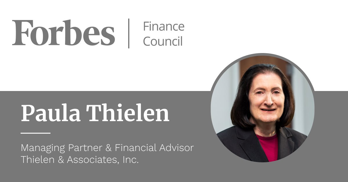 ForbesFinanceCl's tweet photo. We're honored to announce that Paula Thielen of @thielencpa has accepted an invitation to join Forbes Finance Council. 

Forbes Finance Council is an invitation-only community for senior-level finance executives.

Learn if you qualify: https://t.co/O3WOgRfUyR https://t.co/ZmWLY4F3HE