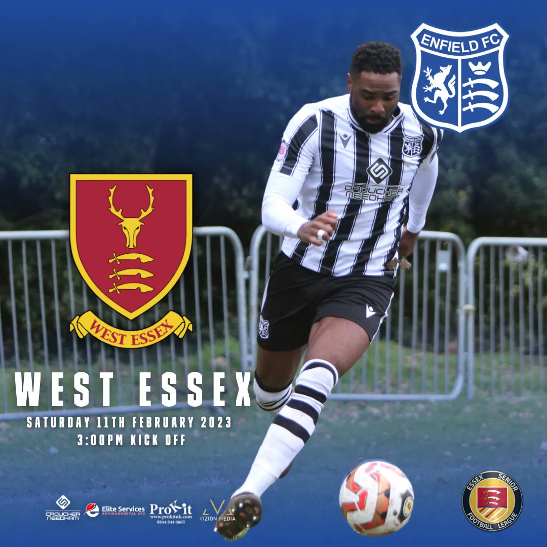We are finally back at home this Saturday in the <a href="/EssexSenior/">Essex Senior League</a> 

🆚 <a href="/WestEssexFC/">West Essex FC</a>
🏟️ R&amp;D Advisors Stadium, CM23 5RG
⏰ 3:00pm Kick Off
🎟️ £5 Adult, £3 Concessions, U16 Free
♾ Free Entry to Wristband Holders

#OnlyOneEnfield