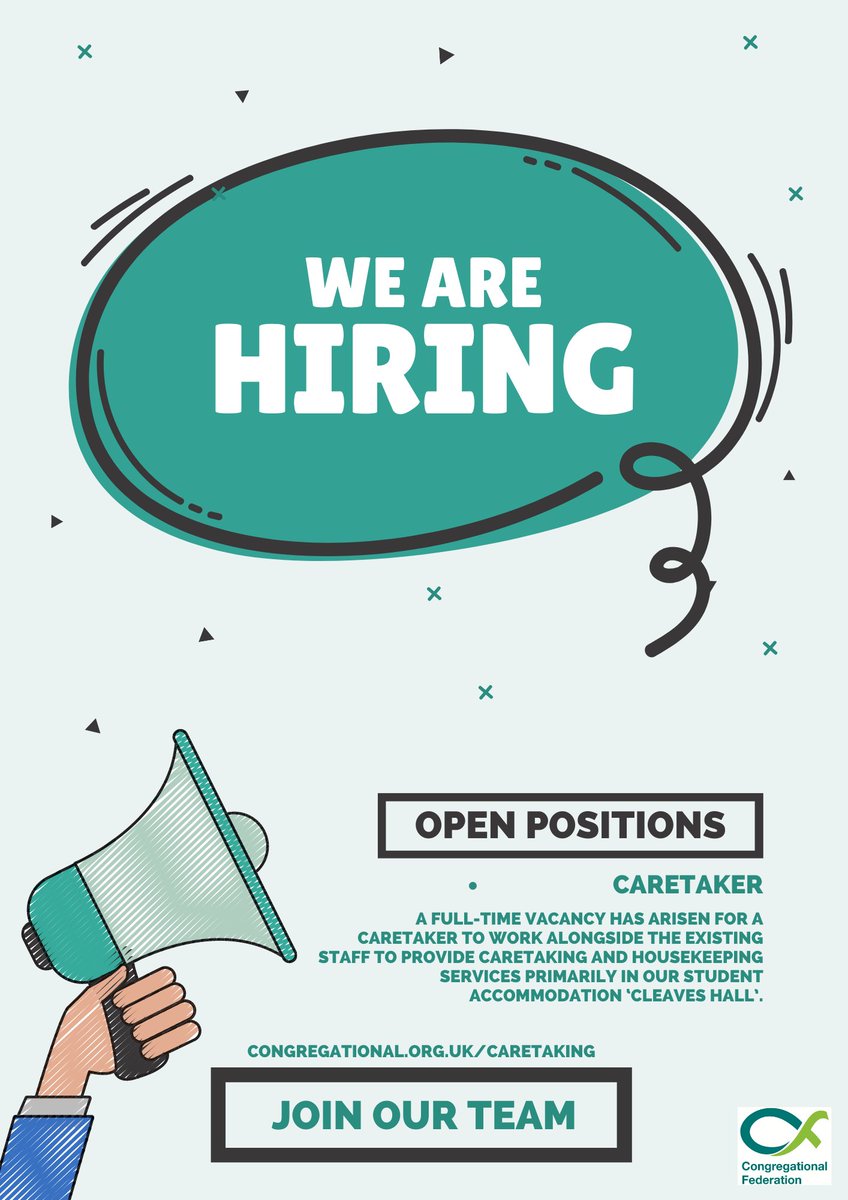 Cleaves_Hall's tweet photo. A full-time vacancy has arisen for a caretaker to work alongside the existing staff to provide caretaking and housekeeping services primarily in our student accommodation ‘Cleaves Hall’.

https://t.co/nt9zshQnDs https://t.co/WHAuUrVEnM